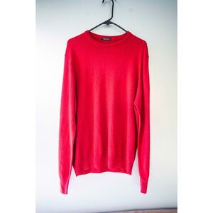 Maglierie Di Perugia Cashmere Silk Supersoft Luxury Italian Sweater Red sz 54 XL
